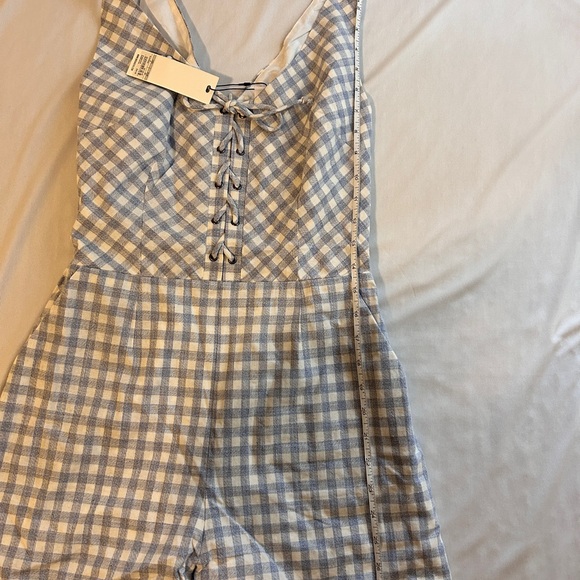 BB Dakota Women’s Blue and White Playsuit-Romper, Size 2 - Picture 2 of 5